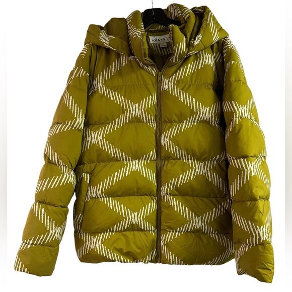 NWOT Ava & Viv Chartreuse Green Puffer Jacket Plus Size 1X - Picture 7 of 10